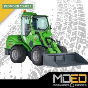 Chargeur articulé Avant 760i avec godet frontal