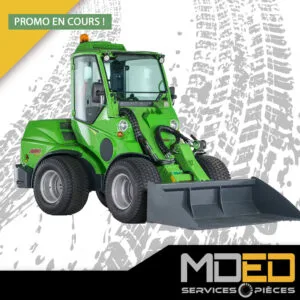 Chargeur articulé Avant 760i avec godet frontal