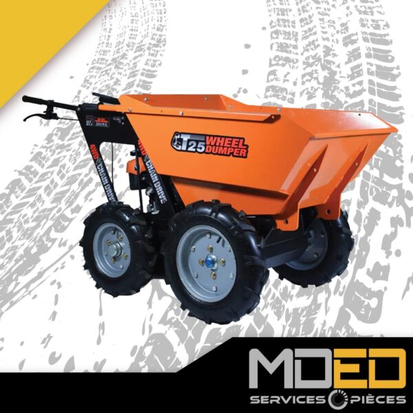 Brouette motorisée 4x4 Ducar DUEWBT25 T25 avec benne 7 pi³