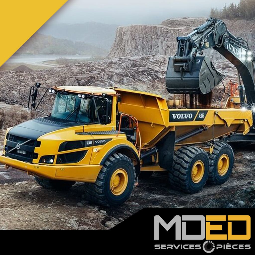 camion articulé Volvo A25 6x6 sur chantier