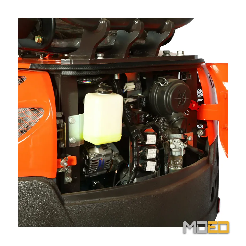 accès moteur mini excavatrice TMG MVE16 1.4 tonne entretien facile composants hydrauliques et filtre