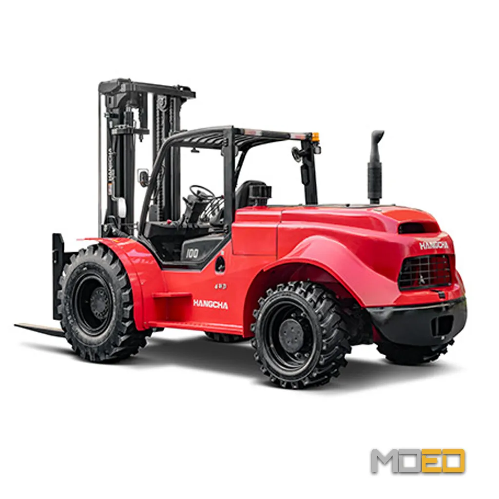 chariot élévateur Hangcha CPCD100 10 tonnes 4WD vue latérale tout terrain industriel
