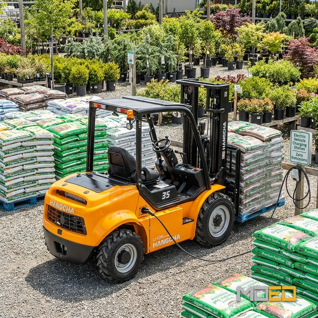 chariot élévateur électrique Hangcha CPD35 lithium 3.5 tonnes chargement matériaux zéro émission