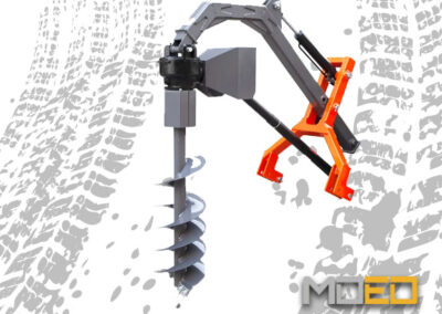 Tarière hydraulique pour tracteur agricole avec attache 3 points