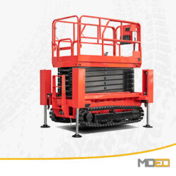 Ciseaux lift électrique sur chenilles Hangcha HS2663TP 26 pi avec stabilisateurs à nivellement automatique.