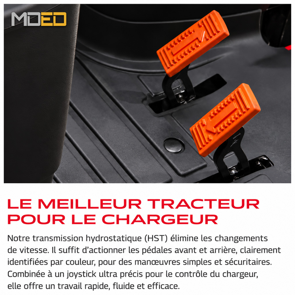Pédales de transmission hydrostatique HST du Mahindra 1123 HST 4WD